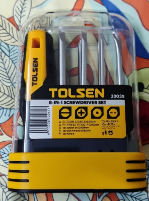 Picture of TOLSEN 8 in 1 Interchangeable Screwdriver Set w/ Case 20039 - Kings Trading