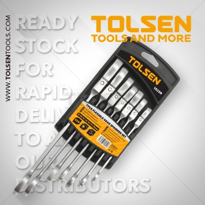 Picture of TOLSEN 7 Pcs Flexible Head Combination Ratchet Spanner Set 15259 - Kings Trading