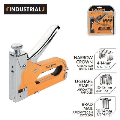 Picture of TOLSEN 3-Way Stapler 4-14mm Heavy Duty for Wood Plywood chipboard 43021 - Kings Trading
