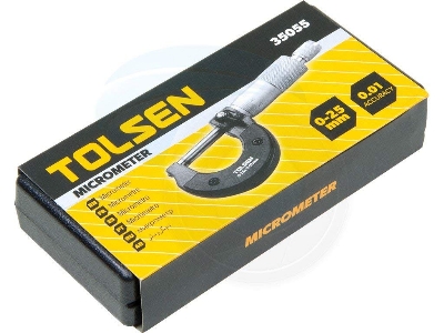 Picture of TOLSEN Micrometer metric Size: 0-25mm Chrome-plated frame Model: 35055