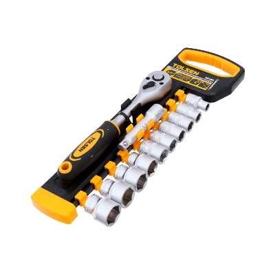 Picture of Tolsen 12 Pcs Ratchet Handle With Sockets Set 3/8" Drive 15151