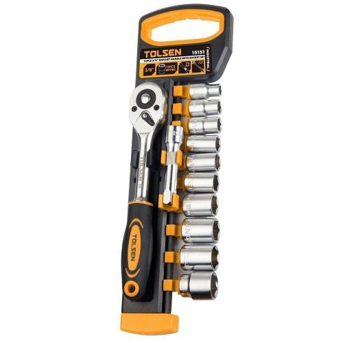Picture of Tolsen 12 Pcs Ratchet Handle With Sockets Set 3/8" Drive 15151