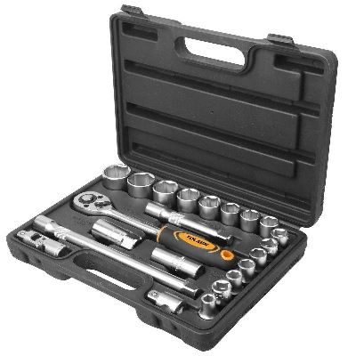 Picture of TOLSEN 22 Pcs 1/2" Socket Set Ratchet Wrench Set Industrial Series Model: 15139 - Kings Trading