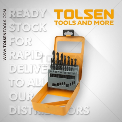 Picture of TOLSEN 19 Pcs HSS Twist Drill Bits Set 75081 - Kings Trading