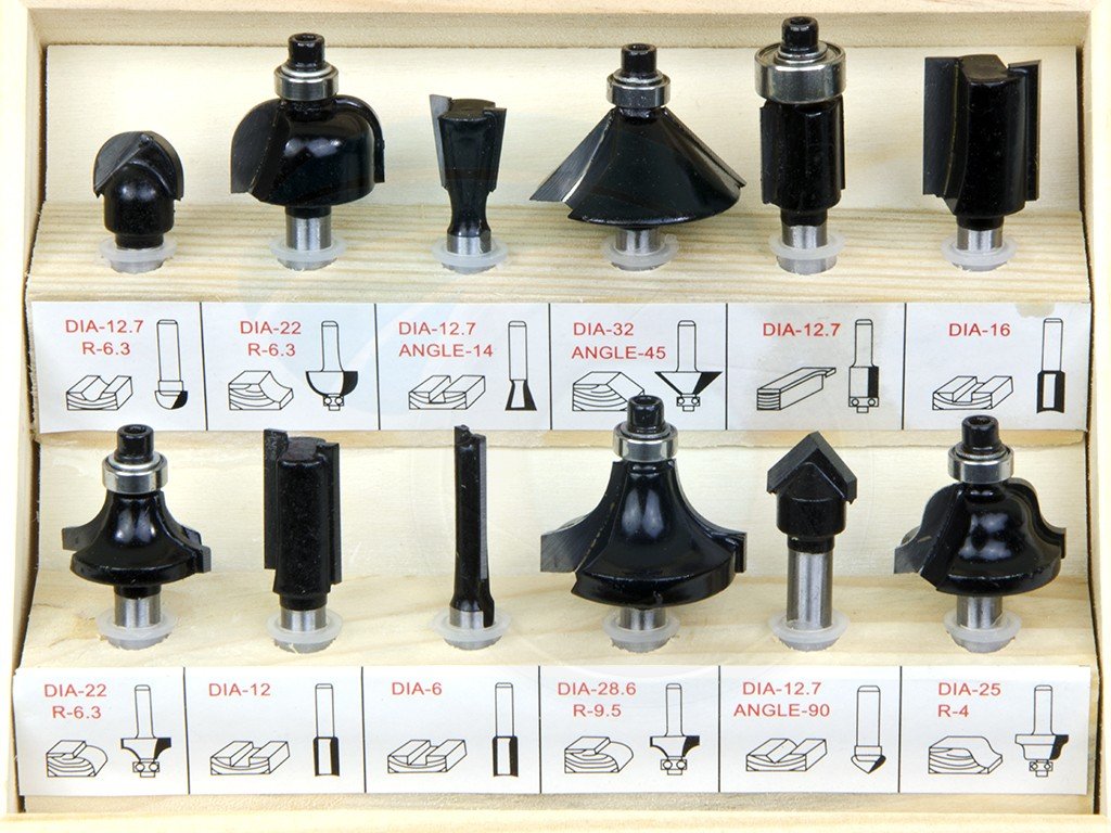 Picture of TOLSEN 12 Pcs Carbide Router Bits Set 75680 - Kings Trading