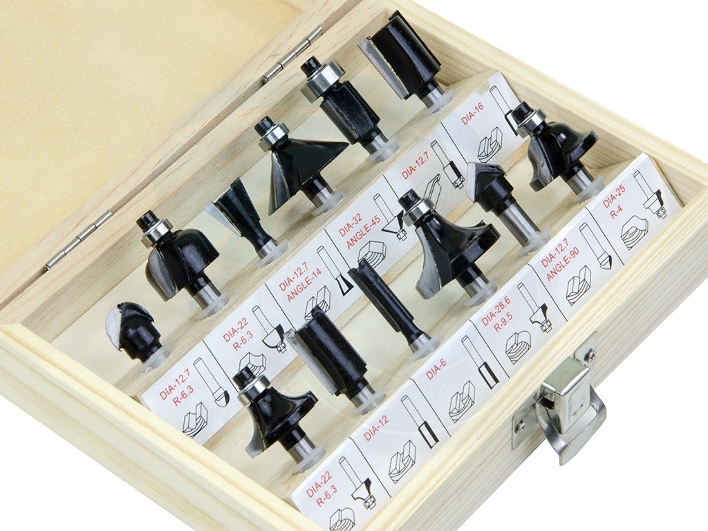 Picture of TOLSEN 12 Pcs Carbide Router Bits Set 75680 - Kings Trading