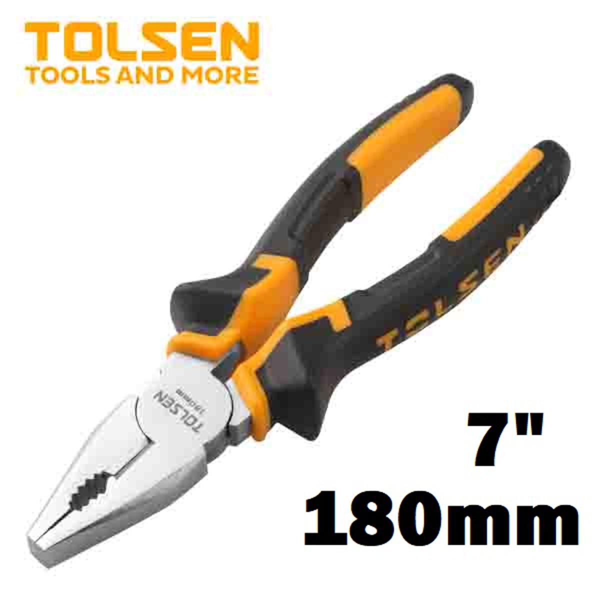 Picture of TOLSEN 7" Combination Pliers PVC anti-slip handles  TPR Handle Model: 10001 - Kings Trading