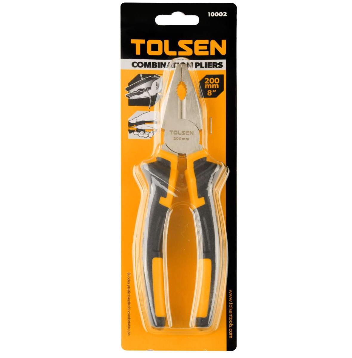 Picture of TOLSEN 8" Combination Pliers (200mm) TPR Handle 10002