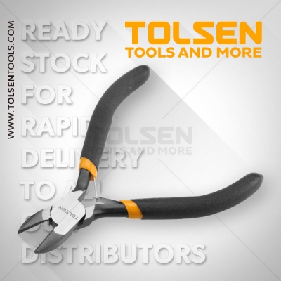 Picture of TOLSEN 4.5" Mini Diagonal Cutting Pliers Bi-Dipped Handle 10033 - Kings Trading
