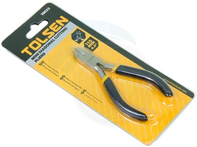 Picture of TOLSEN 4.5" Mini Diagonal Cutting Pliers Bi-Dipped Handle 10033 - Kings Trading
