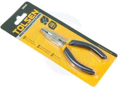 Picture of TOLSEN 4.5" Mini Combination Pliers Bi-Dipped Handle 10030 - Kings Trading