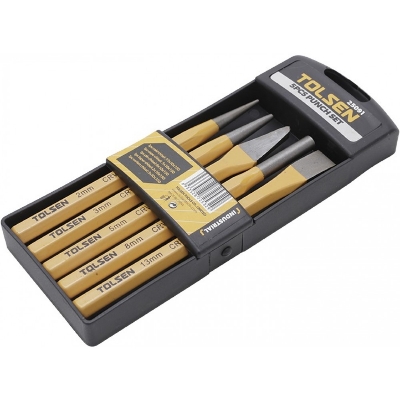 Picture of Tolsen 5pcs Professional Heavy Duty Nail Punch Tool Set & Case