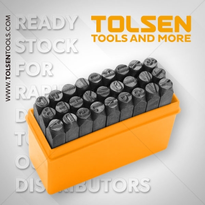 Picture of TOLSEN 27 Pcs Letter (A-Z) Punch Set 6mm - Kings Trading