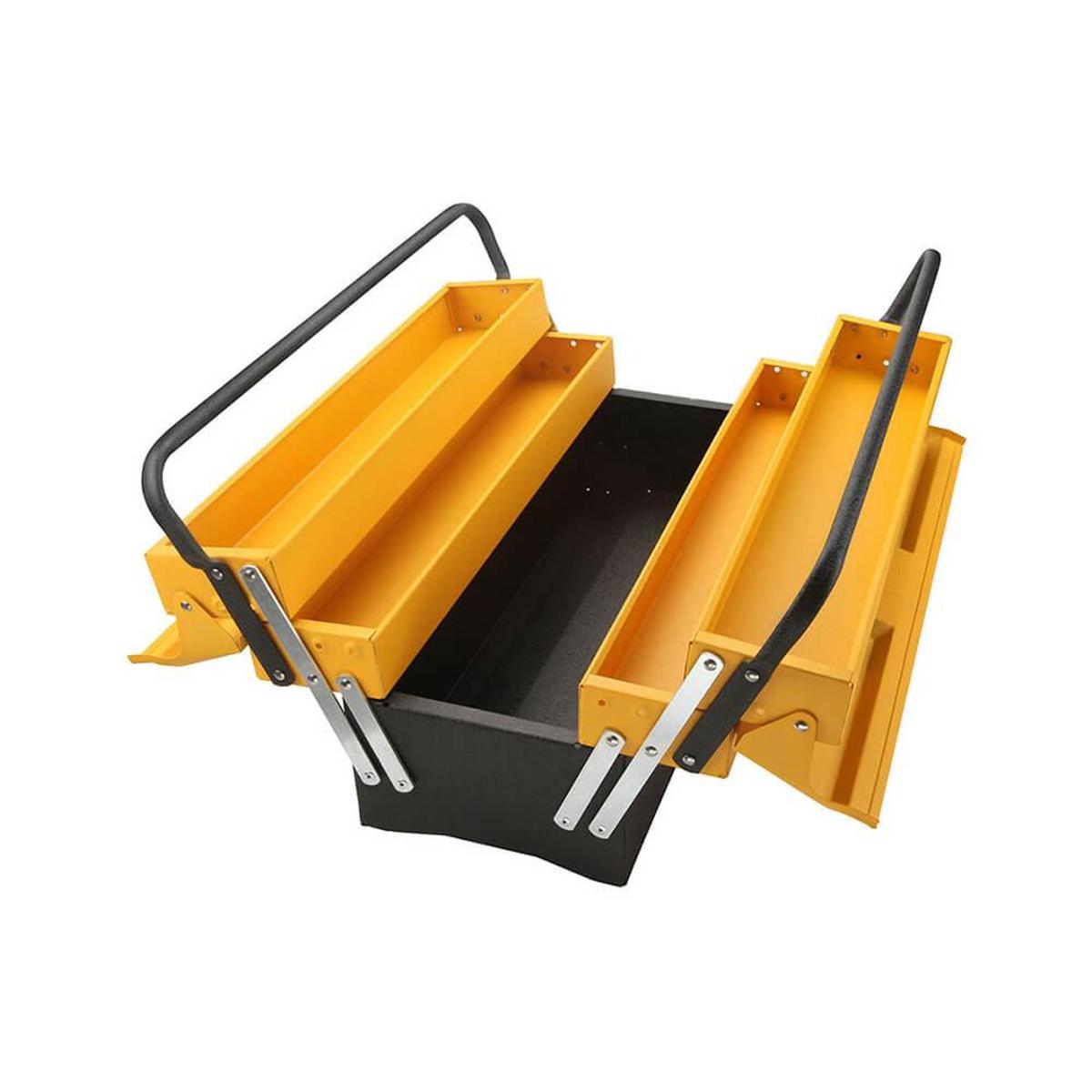 Picture of Tolsen 3 Layer Heavy Duty Steel Tool Box (495 x 200 x 290 mm) 80212