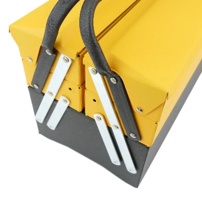 Picture of Tolsen 3 Layer Heavy Duty Steel Tool Box (495 x 200 x 290 mm) 80212