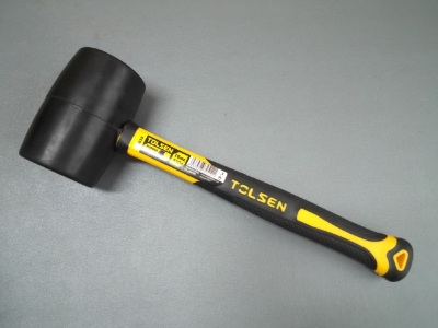Picture of TOLSEN 450g Rubber Mallet Fiberglass Rubberized Handle Grip Model: 25035
