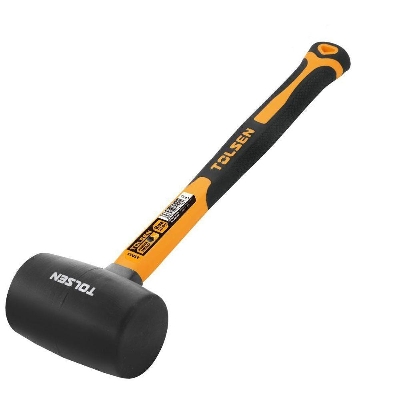 Picture of Tolsen 900g Rubber Mallet Fiberglass Rubberized Handle Grip 25038
