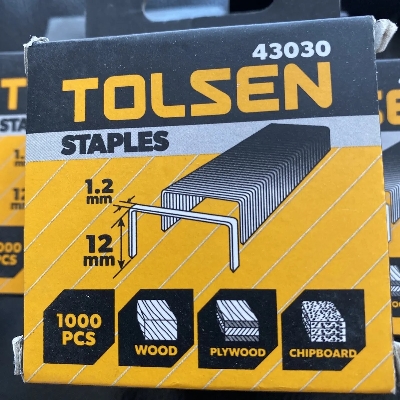 Picture of TOLSEN 3000Pcs Staples Wire Refill (Size: 1.2x12mm) for Wood Plywood chipboard 43030 - Kings Trading
