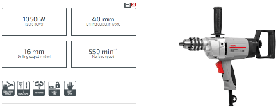 Picture of CROWN Low Speed Drill 1050w Steel-13mm, Wood-40mm CT10010 - Kings Trading