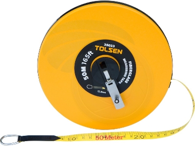 Picture of TOLSEN 50M 165FT Constriction Imperial Metric Fiberglass Measuring Tape Reel / 35023 - Kings Trading