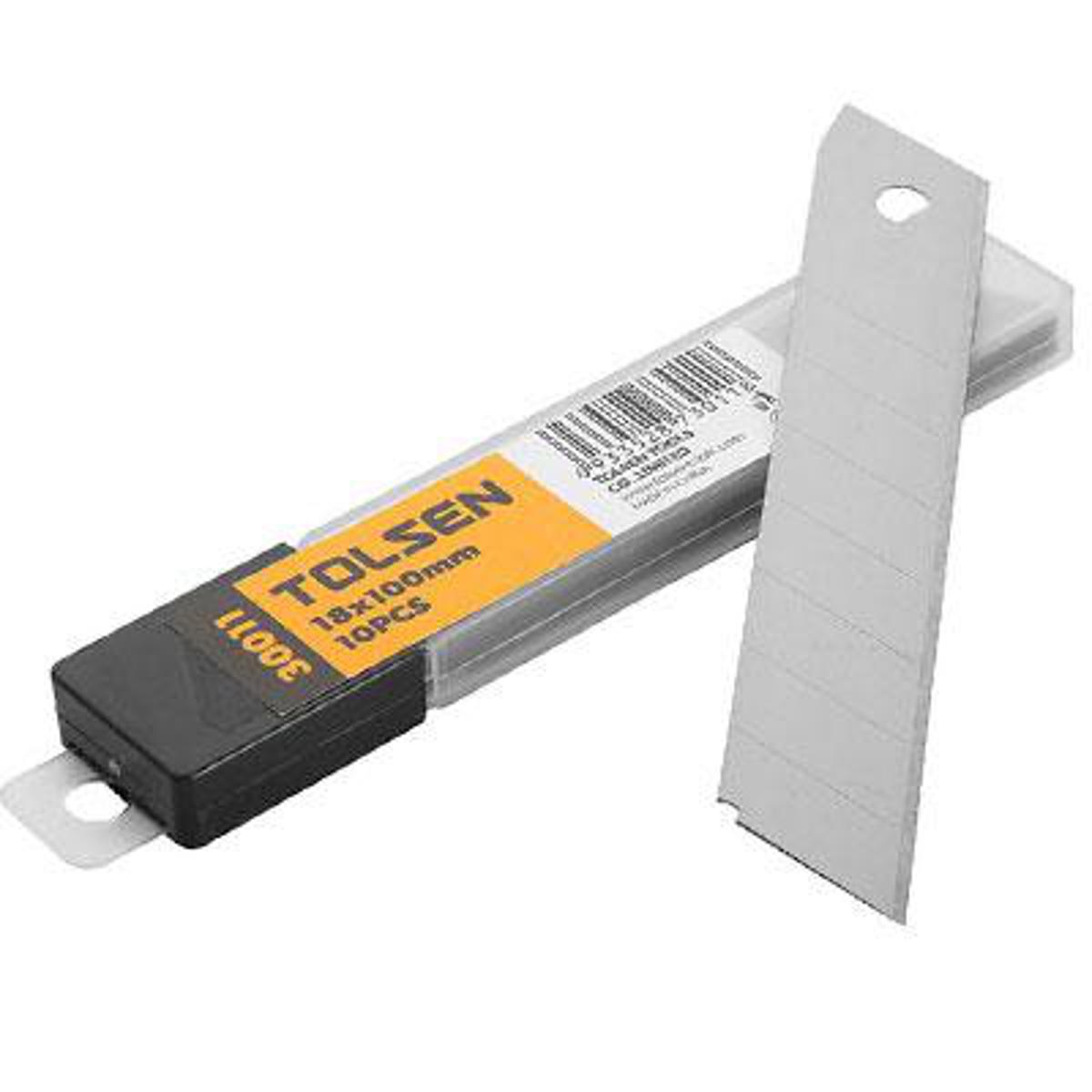 Picture of TOLSEN 10Pcs 18x100mm Snap-Off Sharp Cutter Replacement Refill / 30011 - Kings Trading
