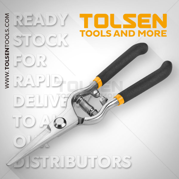 Picture of TOLSEN Straight Garden Purning Shear (200mm 8") Dipped Handle 31019 - Kings Trading