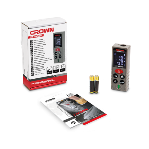 Picture of CROWN 40M Digital LASER Distance Meter 130ft Digital Laser Measure CT44028 - Kings Trading