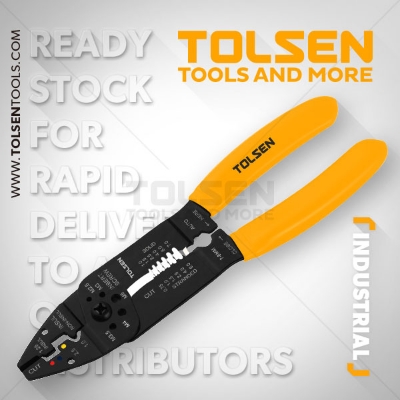 Picture of Tolsen Industrial Wire Stripping And Crimping Pliers (215mm, 8.5") 38052
