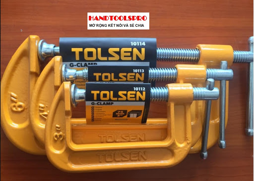 Picture of TOLSEN 3" G-Clamp, C Clamp 75mm Zinc plated thread bar 10112 - Kings Trading