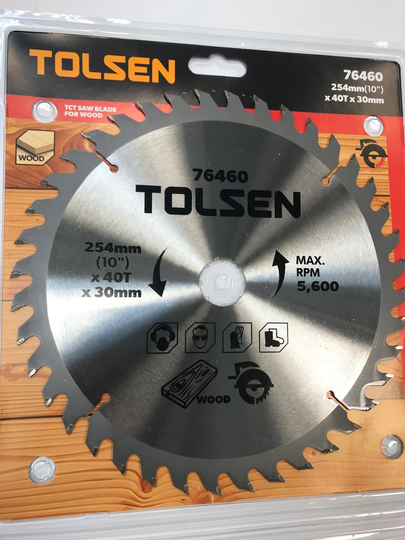 Picture of TOLSEN 10" TCT Saw Blade 254mm (10") x 40T x 30mm For Wood Cutting 76460 - Kings Trading