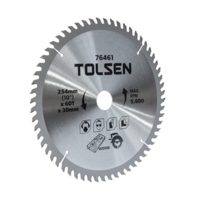 Picture of TOLSEN TCT Saw Blade 254mm(10") x 60T x 30mm For Wood Cutting 76461 - Kings Trading