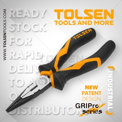 Picture of TOLSEN 6" Long Nose Pliers (150mm) Industrial Gripro Series 10021 - Kings Trading