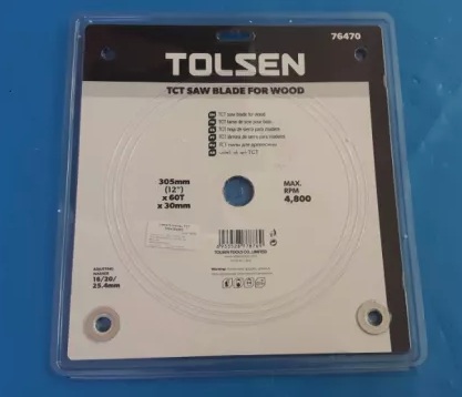 Picture of TOLSEN TCT Saw Blade 305mm(12") x 60T x 30mm For Wood Cutting 76470 - Kings Trading