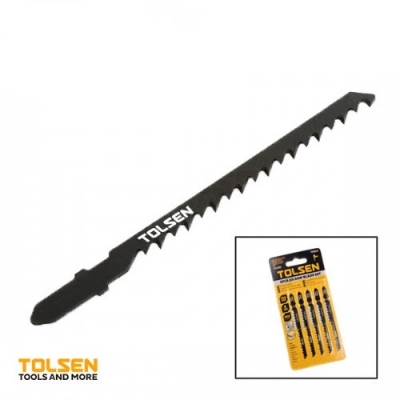 Picture of TOLSEN 5Pcs Industrial Jigsaw Blades Set T244D (100mm 6 TPI) High Carbon Steel 76803 - Kings Trading