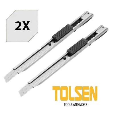 Picture of TOLSEN 02 pcs Snap-off Cutter Steel Case 30005 * Kings Trading *