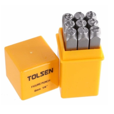Picture of TOLSEN 9Pcs Steel Number Figure Punch Set (6mm) 25097 - Kings Trading