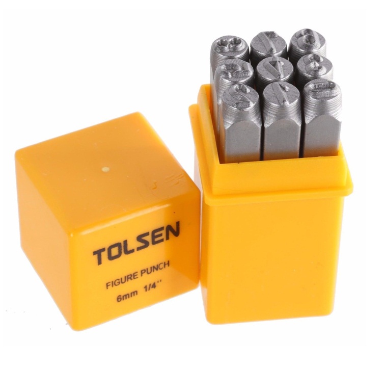 Picture of TOLSEN 9Pcs Steel Number Figure Punch Set (6mm) 25097 - Kings Trading