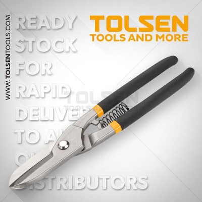 Picture of TOLSEN 10" Professional Tinman's Snips (250mm, 10") Bi-Dipped Handle 30030 - Kings Trading