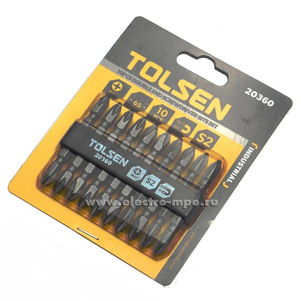 Picture of TOLSEN 10 Pcs Double End Screwdriver Bits Set (PH2/PH2x65mm) Industrial Quality with Magnet 20360 - Kings Trading