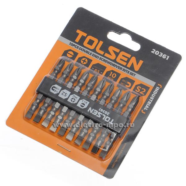 Picture of TOLSEN 10Pcs Double End Screwdriver Bits Set (PH2/SL5.5x65mm) Industrial Quality with Magnet 20361 - Kings Trading