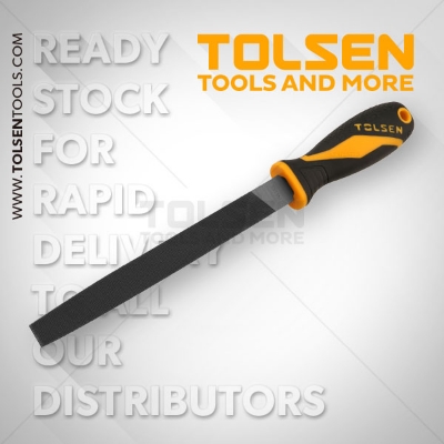 Picture of TOLSEN Steel File Flat (8") TPR Handle For Metal Work Model: 32001