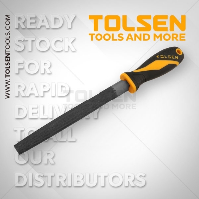 Picture of TOLSEN Steel File Half Round (8") TPR Handle For Metal Work Model: 32005