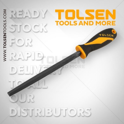 Picture of TOLSEN Steel File Triangular (8") TPR Handle For Metal Work Model: 32013