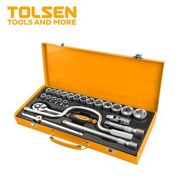Picture of TOLSEN 24Pcs 1/2" Socket Set with Steel Case 15141 - Kings Trading