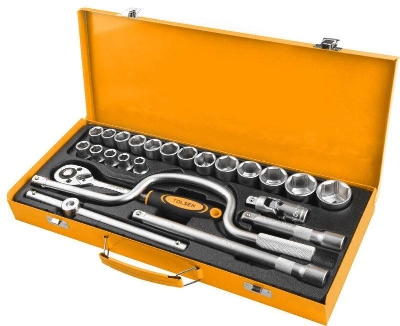 Picture of TOLSEN 24Pcs 1/2" Socket Set with Steel Case 15141 - Kings Trading