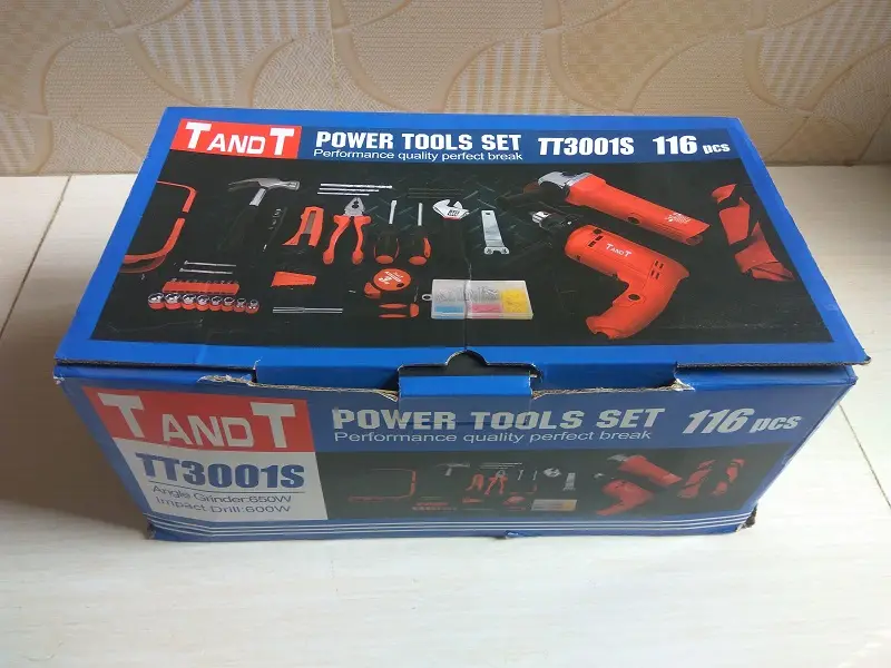 Picture of TANDT Power Tools Set with 116 Pcs Hand Tools & Accessories TT3001S - Kings Trading
