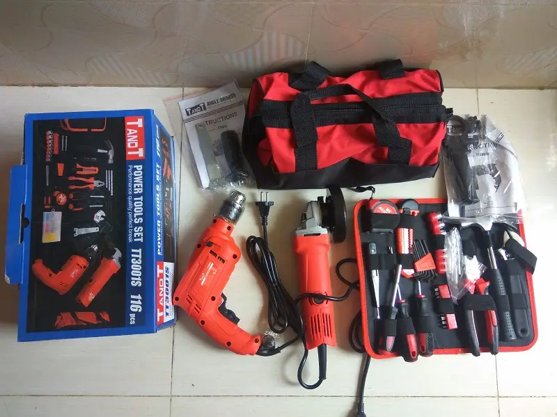 Picture of TANDT Power Tools Set with 116 Pcs Hand Tools & Accessories TT3001S - Kings Trading