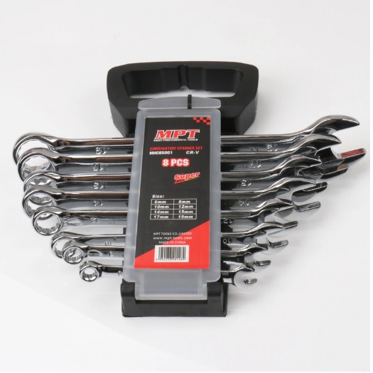 Picture of MPT 8Pcs Combination Spanner Set (6,8,10,12,14,15 & 17mm) MHC05001 - Kings Trading