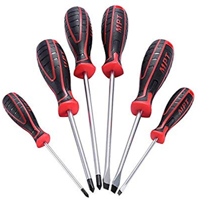 Picture of MPT 6 Pcs Non-Slip Magnetic CR-V Phillips and Slotted Screwdriver Set tool sets MHA01003