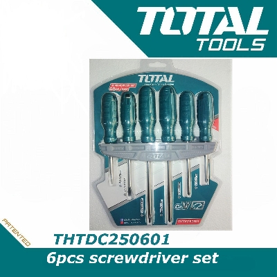 Picture of TOTAL 6 pcs Screwdriver Set Flat & Philips Model: THTDC250601